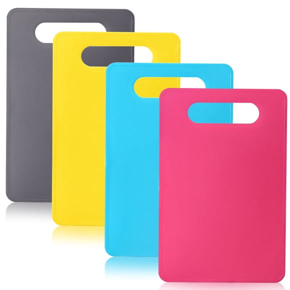 Lot de 4 Planches à Découper en Plastique Flexibles pour la Cuisson de Viande et de Légumes, 11,4 x 7,5 Po, Épaisseur de 2 mm