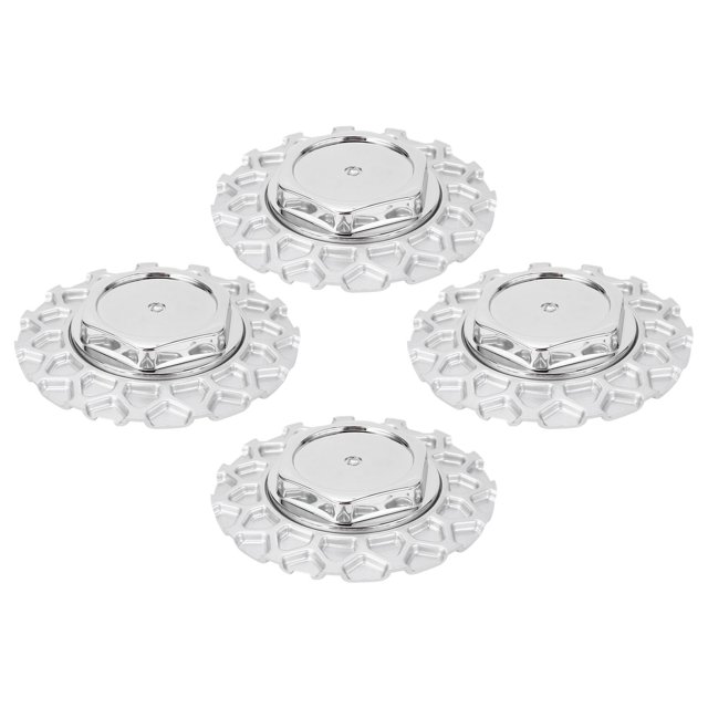 Cache-Moyeu Central, 4 Pcs Capuchon Central de Roue Structure Stable Ajustement Universel 157mm Protection Forte Argent Anti-Poussière pour Voitures