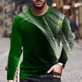 thumbnail image 2 of Pompotops Hommes Casual Col Rond Manches Courtes Pull-Over Ligne 3D Imprimé T-Shirt Blouse en Vente, 2 of 5