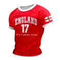 thumbnail image 1 of LUOGENLI T-shirts pour Homme pour Hommes T-Shirt Homme Imprimé Thème Angleterre T-Shirt Décontracté Col Rond T-Shirt Manches Courtes T-Shirt 4xlt T-shirts pour Hommes T-shirts Graphiques T-shirts Fête de la Saint-Patrick Rouge Brique m, 1 of 6