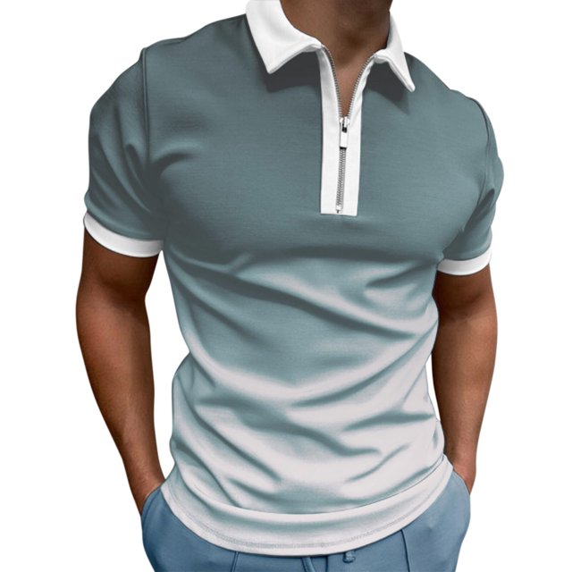 BOBOGOJP Polos pour Hommes Manches Courtes Manches Courtes Léger Séchage Rapide Randonnée Golf Pêche (Gris,3TG)