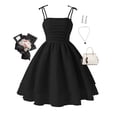 thumbnail image 2 of 2025 Été s Couleur Unie Robes 3T pour s Robe avec Nœud Papillon s Robe Douce Sans Manches pour Enfants, 2 of 9