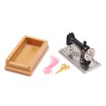 thumbnail image 2 of Dollhouse Sewing Machine, Lifelike Fine Workmanship Dollhouse Miniature Sewing Machine  For Decoration Wood Color, 2 of 8
