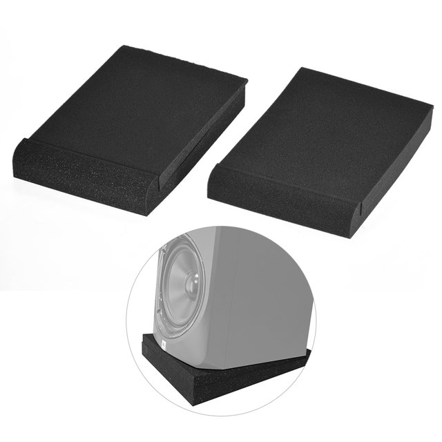 Lot de 2 Isolation de Moniteur de Studio des haut-parleurs Mousse acoustique Max. 9,6 Pouces* 7,7 Pouces Zone utilisable