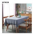 thumbnail image 3 of Baohd Durable And Easy To Wash Tablecloth With Vintage Style Rectangular Table Tablecloth Cotton Dining Tablecloth Table Cover gray 90*90CM 1Set, 3 of 6