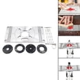 thumbnail image 1 of thinsony Router Table Insert Plate Trimmer Screws Trimming Machine for Woodworking Black, 1 of 8