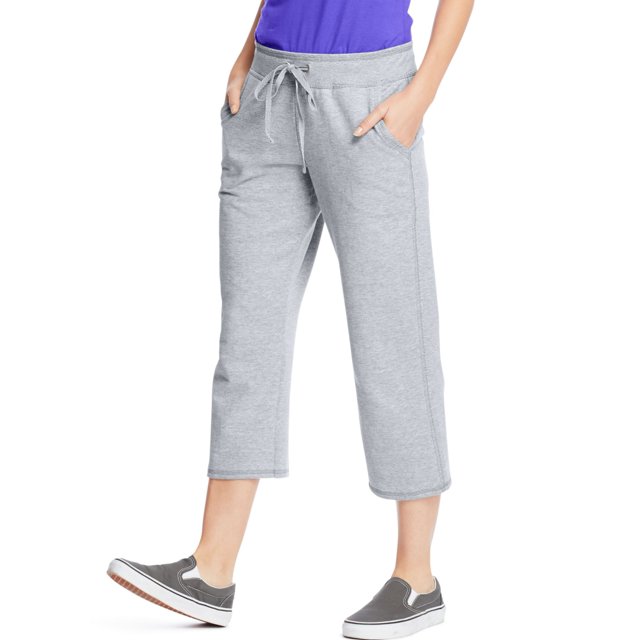 Hanes Capri de Poche en Éponge Française pour Femmes, m, Acier Clair
