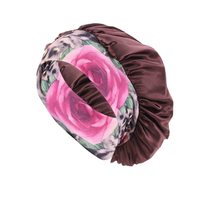 WIFKLSIIPG Wide Elastic Band Satin Sleep Bonnet Soft Night Sleeping Cap for Women