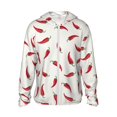 thumbnail image 1 of Lsque Chili Pattern UPF 50+ Lightweight Sun Protection Men's Women's Long Sleeve Shirt, Hoodie Performance -X-Large, 1 of 7