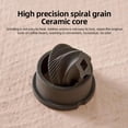 thumbnail image 4 of Mistaha Portable Ceramic Burr Coffee Grinder with Infinite Coarseness Adjustment and Auto Shut-off Feature - 25g Bean Hopper, 120ml Powder Container, Type-C Charging, White - Rechargeable Coffee Mill, 4 of 6