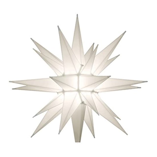 Keystone Holiday 12 Inch Prelit LED Christmas Holiday Star Tree Topper, White