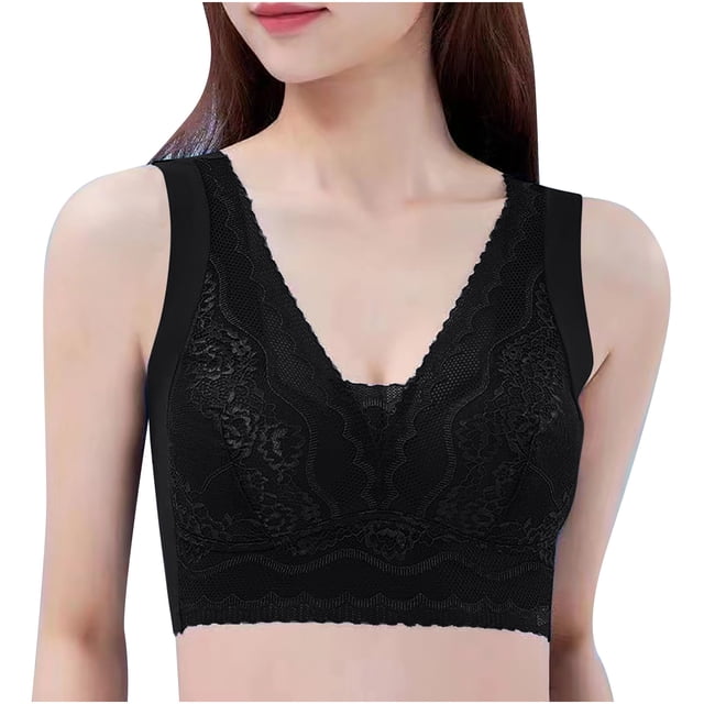 XZNGL Fashion Comfortable Womans Lace Beauty Back Strap Wrap Plus Size Bra