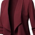 thumbnail image 3 of QIPOPIQ Blazer Léger pour Femmes à Manches Longues, Classique, Drapé, Ouvert à l'Avant (P-5TG) Liquidation, 3 of 5