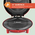 thumbnail image 3 of Elite Gourmet Mexican Taco Tuesday Quesadilla Maker, Easy-Slice 6-Wedge, Grilled Cheese, 11 Inch, Red, 3 of 6