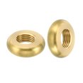 thumbnail image 4 of Unique Bargains M10x1 Écrou de Verrouillage Rond, Lot de 5 Écrou Plat à Bord en Laiton Massif Mince Vis Écrou de Verrouillage 19mmx6mm, 4 of 6