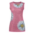 thumbnail image 3 of Débardeur pour Femme Débardeur Imprimé Marguerite Col Rond T-Shirts Chemisier Graphique, 3 of 6