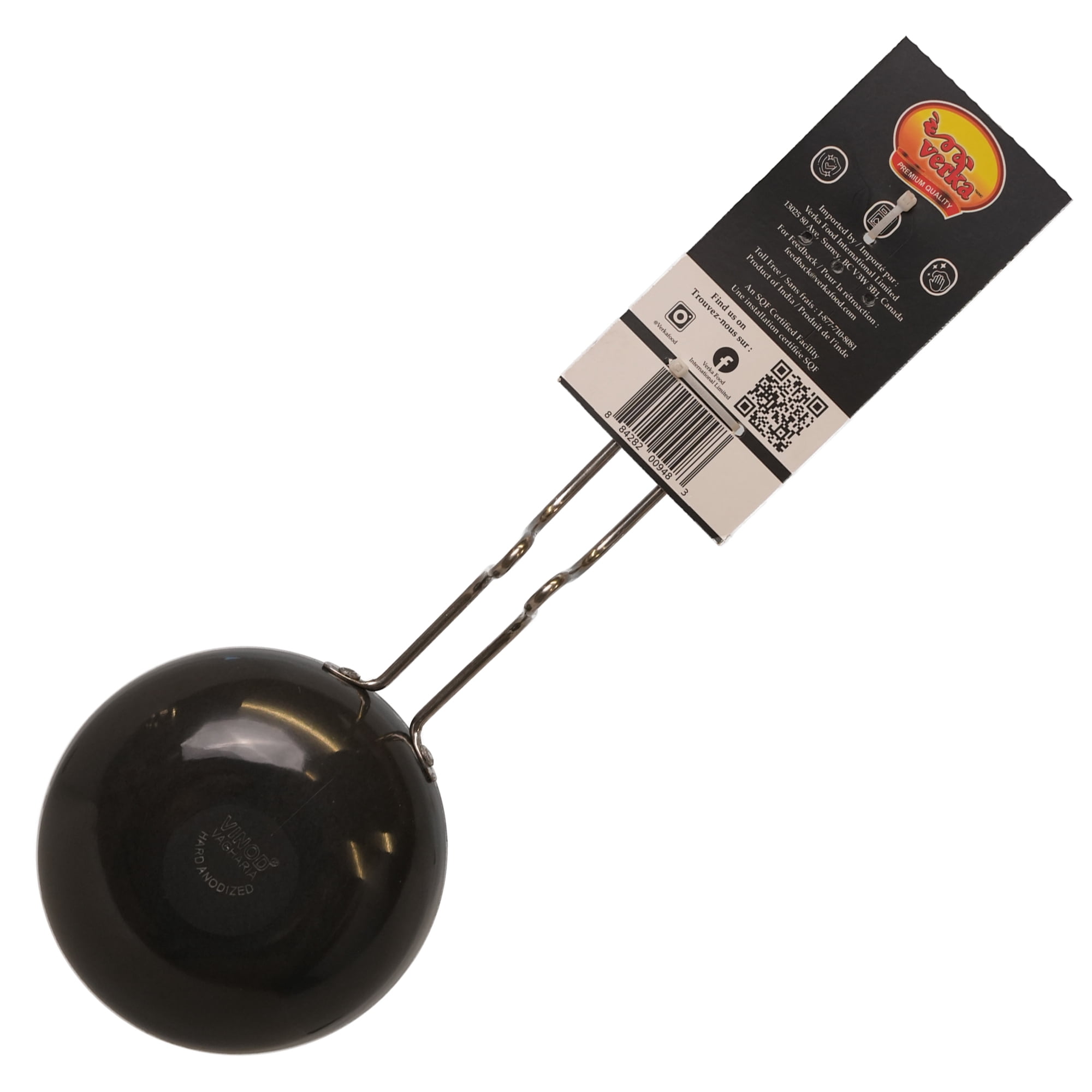 Verka Hard Anodized Black Tadka Pan, 5 inch