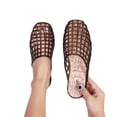 thumbnail image 1 of SZJXBUY Womens Closed Toe Sandals Dressy Summer Casual Clear Jelly Mesh Slide Breathable Slip on Closed Toe Beach Flats Black,37, 1 of 8