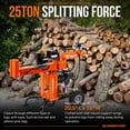 thumbnail image 2 of SuperHandy Gas-Powered Log Splitter - 7HP 209CC 25 Ton Hydraulic System 16" Max Wood Diameter, 2 of 7