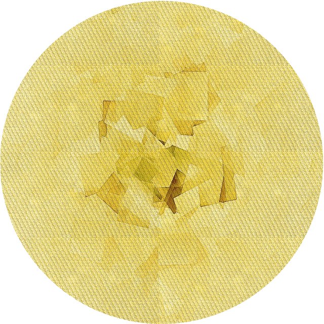 Ahgly Company Tapis de Zone Rond d'Intérieur Lavable à la Machine, Style Transitionnel, Brun Doré Jaune, 7 Pieds Rond