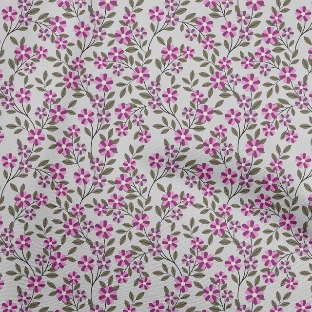 oneOone Rayon Pink Fabric Floral Craft Projects Decor Fabric Printed By The Yard 56 Inch Wide