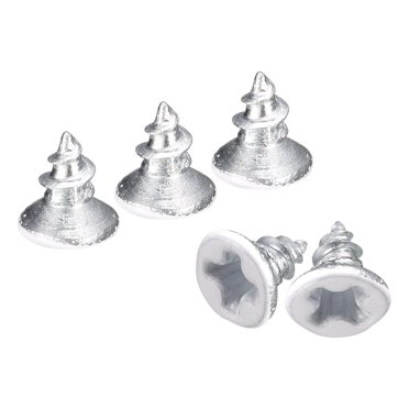 Unique Bargains ST2x4mm White Screws Self Tapping Screws, 100 Pack Flat Head Phillips Wood Screws for Woodworking