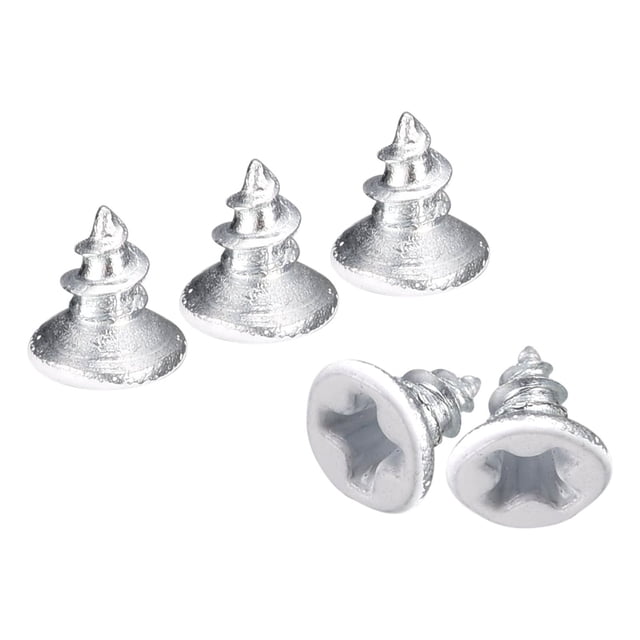 Unique Bargains Vis Blanches ST2x4mm à Taraudage Automatique, Lot de 100 Vis à Tête Plate à Vis Phillips pour le Travail du Bois