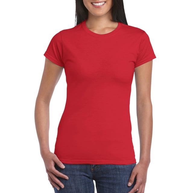 Gildan T-Shirt Softstyle pour Femmes, P, Rouge