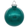 thumbnail image 1 of Vickerman N211542 6 in. Teal Glitter Clear Ball - 4 per Bag, 1 of 1