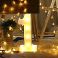 thumbnail image 3 of Alphabet Lumières Numériques LED Blanches en Plastique Debout Suspendu 1, 3 of 4