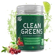 Clean Greens - Superfoods Made Simple | 63+ Vitamins, Minerals, Botanicals, & Nutrient Rich Whole Foods | Boost Energy, Immunity, & Digestion. 30 Servings - Cherry Limeade