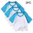 thumbnail image 2 of MeetoTime 3PC Kids Cotton Breathable Short Sleeve Basic Tees Solid Color Round Neck T-shirt for Boys Girls, 2 of 5