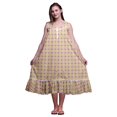 thumbnail image 1 of Bimba White33 Mandala Multicolore Mi-Mollet Vêtement de Nuit Femme Coton Imprimé Sans Manches Robe de Nuit Maxi Petite, 1 of 6