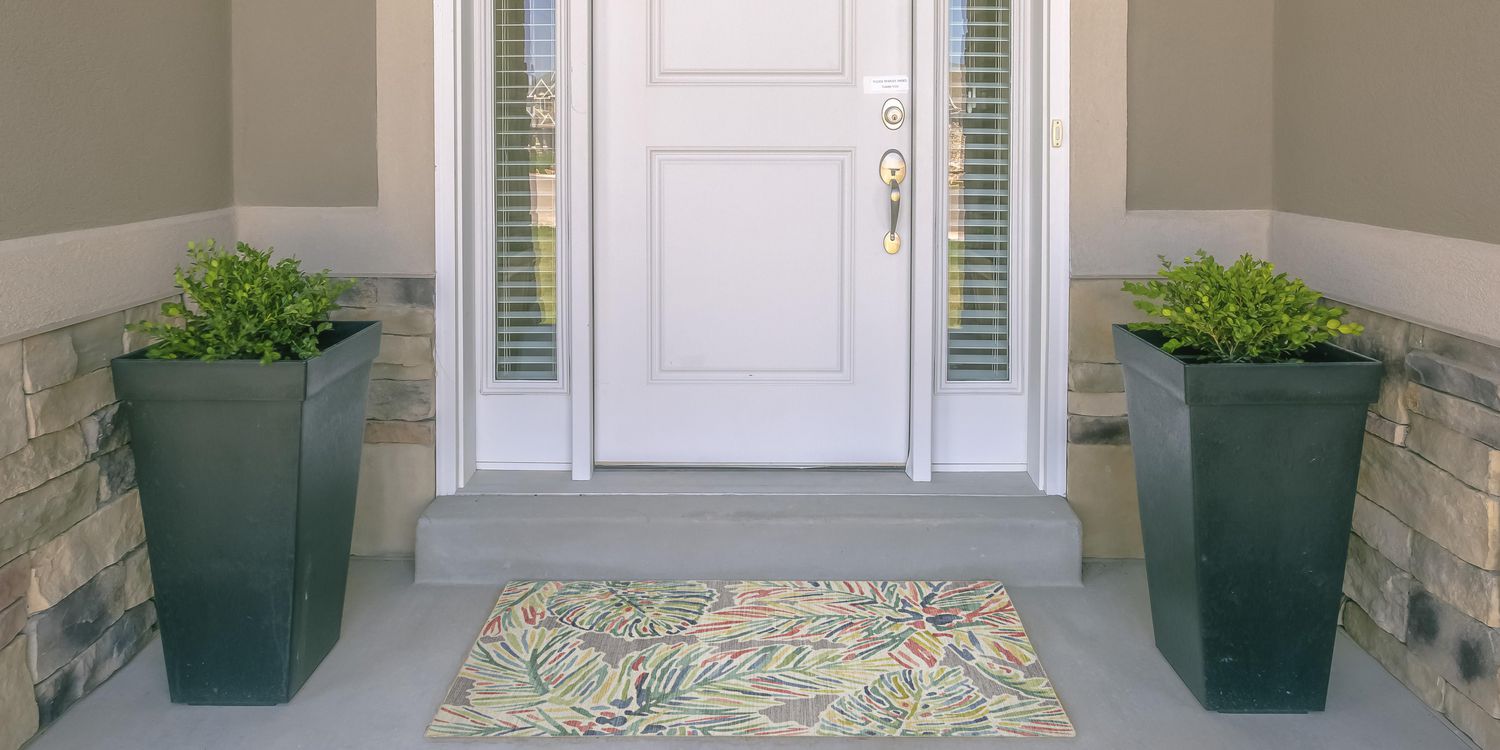 Tapis d'accent extérieur lavable Tampa gris & vert 2 pi x 3 pi