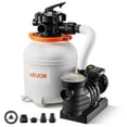 thumbnail image 1 of VEVOR 12 in Sand Filter Pump for Above Ground Pool, 0.33 HP 3000 GPH, Swimming Pool Sand Filter Pump with Pre-Assembled Core & Leak-Resistant Design, 6-Way Valve, High-Efficiency Filtration for Pools, 1 of 9