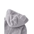thumbnail image 4 of Solid Color Parent-Child Suit, Long Sleeve Family Pajamas Set, Round Neck Zipper Hoodie, 4 of 7