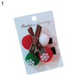thumbnail image 2 of Kids Girl Christmas Tree Santa Elk Snowflake Hat Shape Duckbill Hairpin Gift Set, 2 of 9