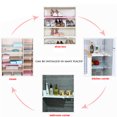 thumbnail image 2 of Decodeary 1 pc Adjustable Closet Organizer Storage Shelf Wall Mounted Kitchen Rack Space Saving Wardrobe Shelves Cabinet white 50-80cm, 2 of 6