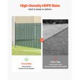 thumbnail image 3 of KFFKFF Bottom Locking Privacy Slats, Single-Wall Vertical Bottom-Locking Slats for Chain-Link Fence, High-Density HDPE Chain Link Slats Ideally Fit 5' High Fence, 3 of 9