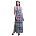 thumbnail image 1 of Bimba Robe Longue Sans Manches à Col Rond avec Fentes Latérales pour Femmes Tie-Dye-TTG, 1 of 6