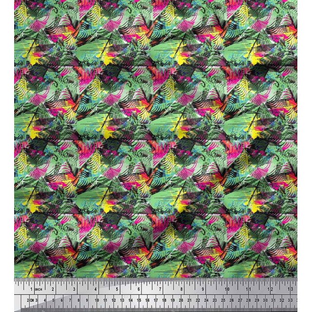 Soimoi Cotton Duck Fabric Animal Skin Abstract Print Fabric by Yard 56 Inch Wide