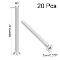 thumbnail image 2 of Unique Bargains M3x40mm Flat Head Machine Screws Inner Hex Screw 304 Stainless Steel Fasteners Bolts 20 Pcs, 2 of 3