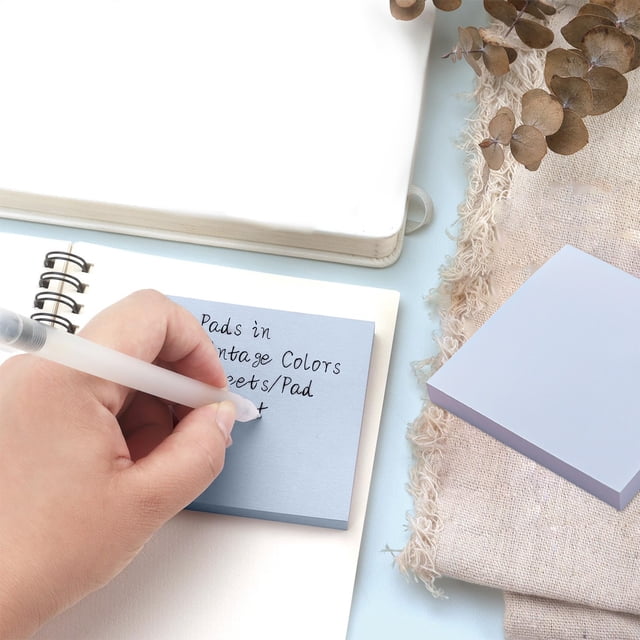 Sticky Notes - Self-Adhesive Memo Pad Set, Colorful Planner Tabs for Books & organization, Removable & Repositionable Paper Flags, Blue, JKODE