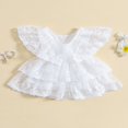 thumbnail image 2 of Bébé Filles Princesse Robe Volant Manches Dentelle Floral à Plusieurs Niveaux Robe d'Été Vêtements, 2 of 7