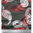 thumbnail image 1 of Soimoi Polyester Crepe Fabric Artistic Paisley Print Sewing Fabric Yard 42 Inch Wide, 1 of 3