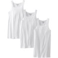 thumbnail image 1 of papi Débardeur à Encolure Carrée en Coton pour Hommes, Blanc, Grand, 1 of 3