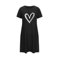 thumbnail image 4 of Rbaofujie Pyjama pour Filles Nuisette Courte Surdimensionnée pour Femmes Imprimée à Col Rond et Manches Courtes Robe Vêtements de Nuit pour Femmes, 4 of 6