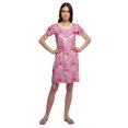thumbnail image 2 of Moomaya Chemise de Nuit à Manches Courtes Imprimée pour Femmes, Col Rond, en Coton, Vêtement de Nuit, 2 of 5