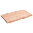thumbnail image 2 of vidaXL Table Top Light Brown 80x50x(2-4) cm Treated Solid Wood Live Edge, 2 of 5