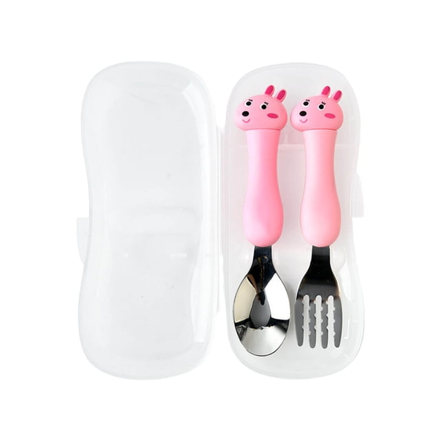 Cartoon Toddler Utensil Sets Stainless Steel Kid Spoon Fork Cutlery Set For Home Kitchen Restaurant Dining Use